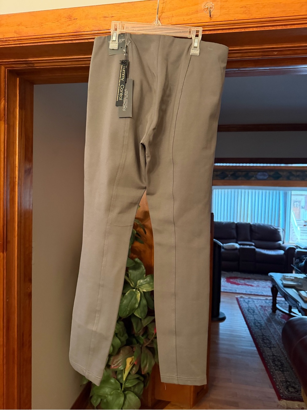 NWT Rachel Zoe Taupe Tummy Control Slimming Pants Size 8 - Picture 6 of 17